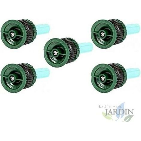 Lot de 5 Buse pour tuyères HE-Van-08 Rain Bird à angle variable. Portée 1,5 m à 2,4 m, haute efficacité et économie d'eau, vert (1/5)