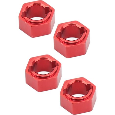 Adaptateur de roue hexagonale 7mm en aluminium pour modèles RC 1/24 FCX24 FMS, couleur rouge (1/5)