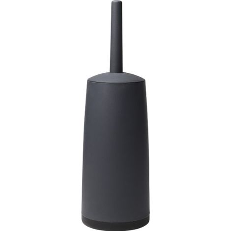 Brosse de toilette grise à poils souples (1 pièce), manche long, sans angle mort, pour le nettoyage des bidets. (1/5)