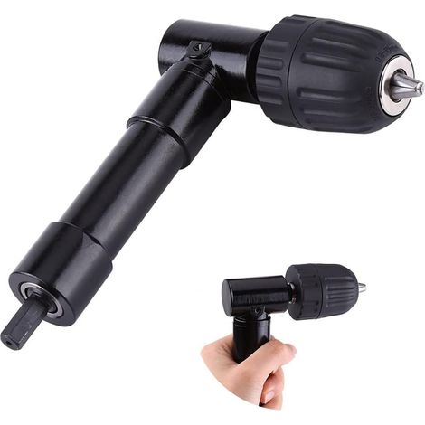 Accessoires Pour Perceuse D'angle - Rallonge De Courbure À 90 ° - Poignée Hexagonale De 8 Mm - Adaptateur De Perceuse À Angle Droit 90 Degrés (Plage Du Mandrin De Serrage / 0,8-10 Mm). (1/5)
