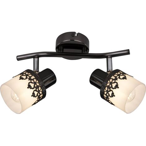 Plafonnier vintage 2xE14 noir/blanc Lacey Rabalux 27cm (1/4)