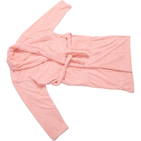 Peignoir bain corail velours épais doux absorbant eau chaud ceinture design couple peignoir maison hôtel rose (1/5)