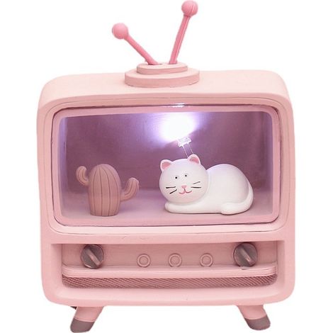 Filiyano – lampe de chevet LED – Veilleuse chat pour enfants, lampe de chevet LED, lampe chat pour chambre de fille (lampe en forme de cœur incliné) (1/4)
