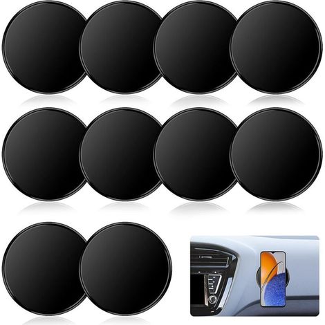 Set of 10 non-slip car dashboard mats, washable and reusable PU gel for storing phone, keys, GPS, sunglasses, coins (8 x 8 cm) (1/4)