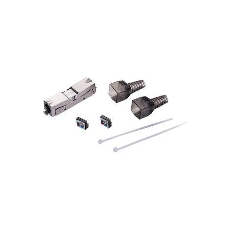 Connettore per cavo LogiLink schermato Cat.6A 22-26AWG - Installazione senza attrezzi