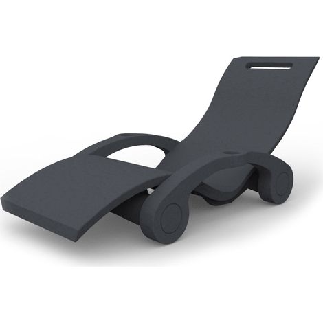 Lettino Chaise Longue Galleggiante da Esterno Giardino Arkema Serendipity Grigio Antracite (1/5)