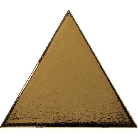 Carrelage mural faïence effet graphique SCALE TRIANGOLO triangle 12.4x10.8cm Triangle 12.4x10.8cm Doré - Brillant - boîte de 0.20 m2 815c39 - - bo (1/4)