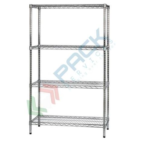 Archimede scaffale metallico scaffale 4 ripiani cm 46 x 91 x h. 160 cucina bagno garage cabina armadio (1/2)
