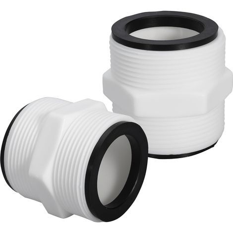 Applicable Lot de 2 adaptateurs de tuyau de piscine de 3,8 cm compatible avec tuyau de pompe de piscine hors sol de 3,8 cm avec 2 joints d\'étanchéité (1/5)