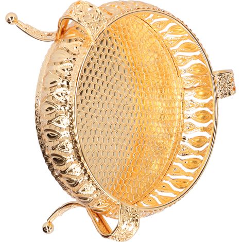 Plateau de Présentation Rond en Métal pour Apéritifs, Bijoux ou Décoration d'Intérieur (1/5)
