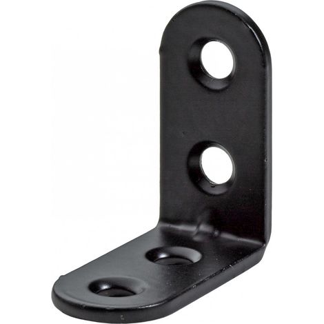 Equerre de chaise en acier époxy, HETTICH, l.30 mm noir