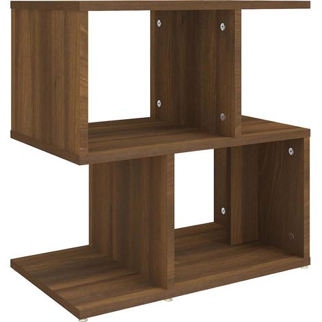Maison Exclusive - Mesita de noche madera contrachapada marrón ro (1/5)