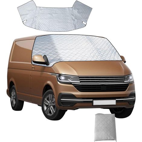 Frontscheibenabdeckung für VW T6 (2016-2022) - Ganzjahresschutz, Silber (1/5)