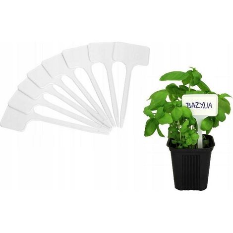 Un ensemble de 8 assiettes en plastique pour décrire les plantes