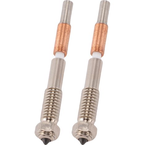 Lot de 2 buses intégrées pour imprimante 3D compatibles QIDI PLUS 4 démontage rapide bimétallique acier trempé cuivre 0.8mm (1/5)