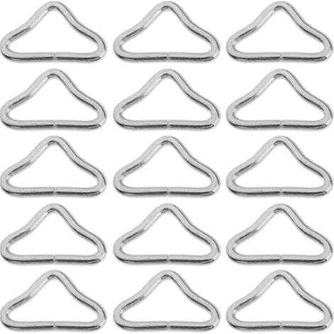 CHOYCLIT 20 Stück Hochfeste Dreieckschnalle Trampolin Metall Dreieckringschnalle Trampolinmattenring Trampolinzubehör Trampolinersatzteile, 20 Stück