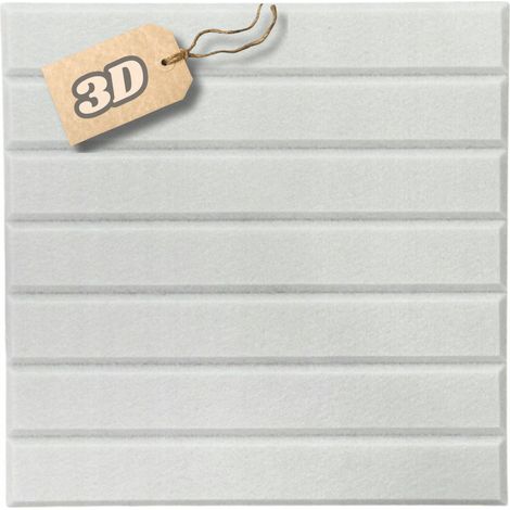 Pannelli murali in feltro 3D quadrati con poggiatesta autoadesivi, acustici, morbidi, nuovo design, colore bianco HB01 (1/5)