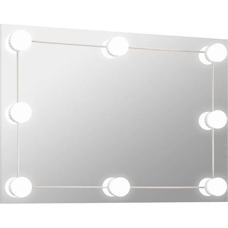 Maison Exclusive - Wandspiegel mit LED-Beleuchtung Rechteckig Gla (1/5)