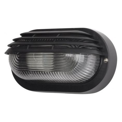 FAB 148262009  Aplique Ext.oval Canopus Peq.1xe27 Policarb.negro 10x20,5x11,5 Cm  Ip44 (1/3)
