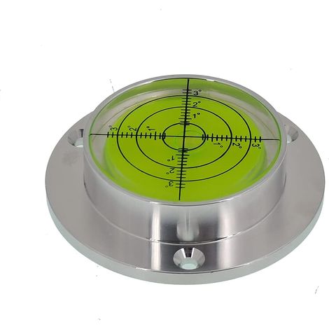 Échelle haute précision horizontale à bulles avec boîtier en aluminium bulle, niveau à bulle rond, inclinomètre 2 tailles disponibles (60 x 14 mm) (1/4)