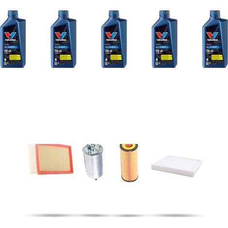 Kit tagliando 4 FILTRI e 5L OLIO compatibile con Seat Toledo II 1.9 TDI 110kw dal 2001 (1/5)