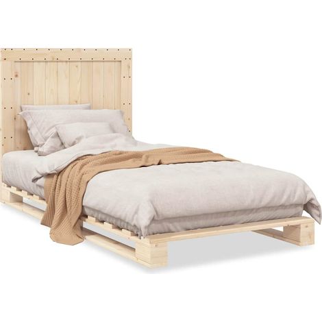 Maison Exclusive - Estructura de cama con cabecero madera maciza (1/5)