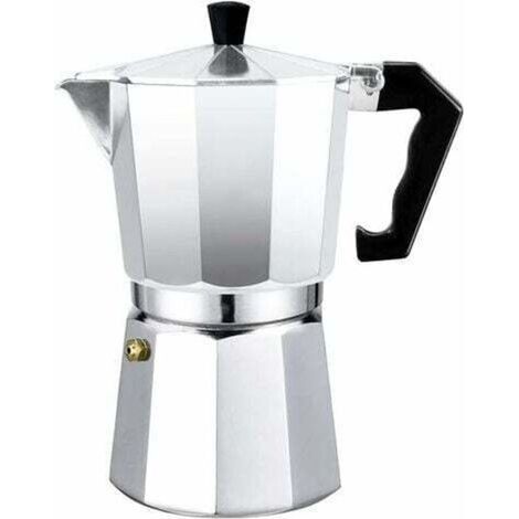 Italian Moka Express coffee maker in aluminum – Transparent lid – 9 cups 450 ml – Compatible with gas and ceramic hobs (1/5)