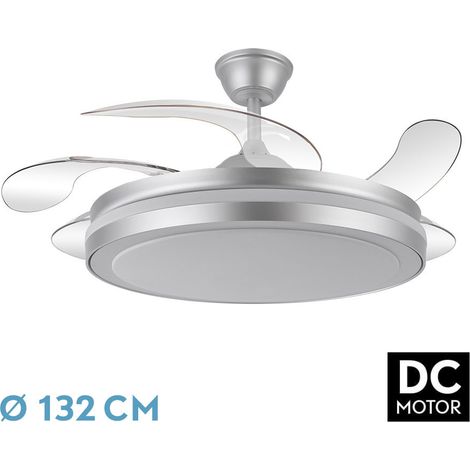DC-Deckenventilator "Esparta Maxi" dimmbar mit Fernbedienung (80W 3CCT 10255lm) silberfarben (1/3)
