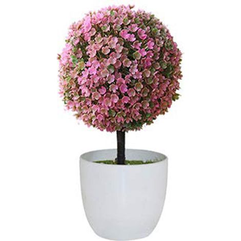 Boule décorative artificielle en pot, topiaire, plante artificielle, bonsaï, décoration intérieure (1/5)
