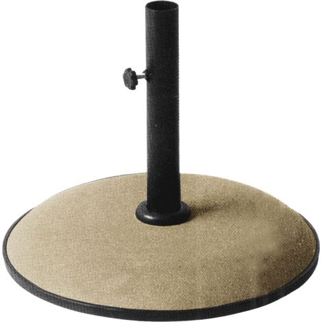 Base ombrellone in cemento colorato tonda 50 cm Kroma - 25 Kg Beige