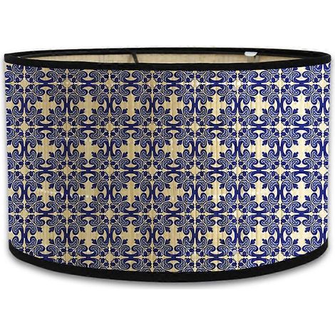 Ovaler Lampenschirm mit Print, 30 x 30 x 20 cm, Vintage-Stil (1/5)