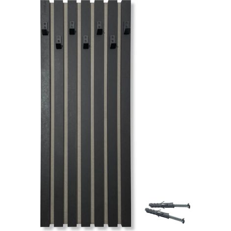 Perchero de madera Lamele de 98 cm, módulo de 40 cm, negro (1/5)