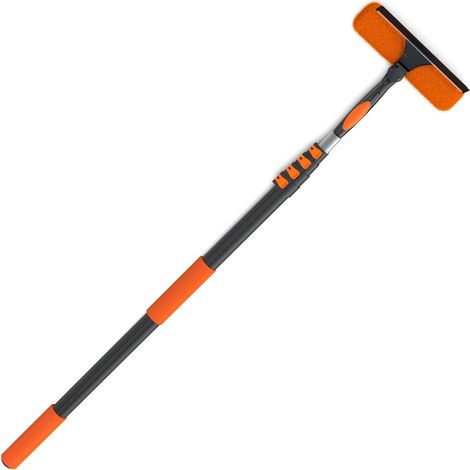 6 m Window Squeegee with Telescopic Handle, 2-in-1 Window Squeegee for Home with Telescopic Pole 1.5-6 m for Indoor and Outdoor Use (1/5)
