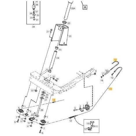 CABLE DE DIRECCION VILLA PRES/ROY ORIGINAL STIGA - 1134-9085-01