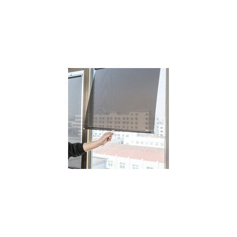 Pare-soleil rétractable automatique pour voiture, protection UV et isolation thermique pour pare-brise, noir (1/2)