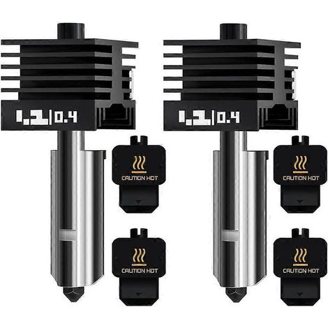 Kit de tête d'impression améliorée de 0,4 mm pour Bambu Lab H2D/H2S/H2C/P2S, buse en acier trempé haute température avec manchons en silicone() (1/5)