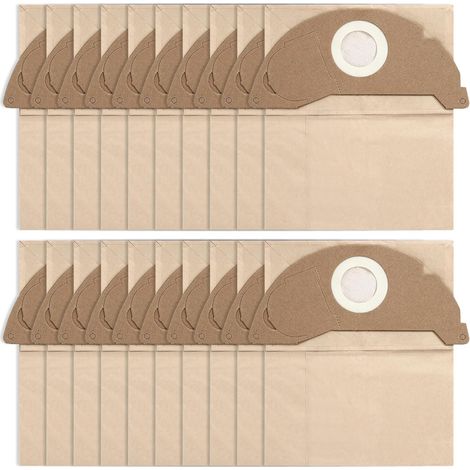 20 Pièces Sac Aspirateur pour Karcher 6.904-322.0 MV2 WD2 A2003 A2004 Paper Filter Bags for Wet & Dry Vacuum Cleaners (1/5)