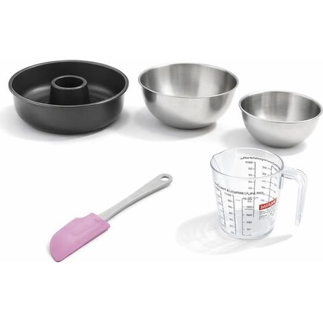 Set de 5 ustensiles de pâtisserie moule à gâteaux bols spatule verre doseur Black mettallic Black mettallic Zenker Black mettallic (1/5)