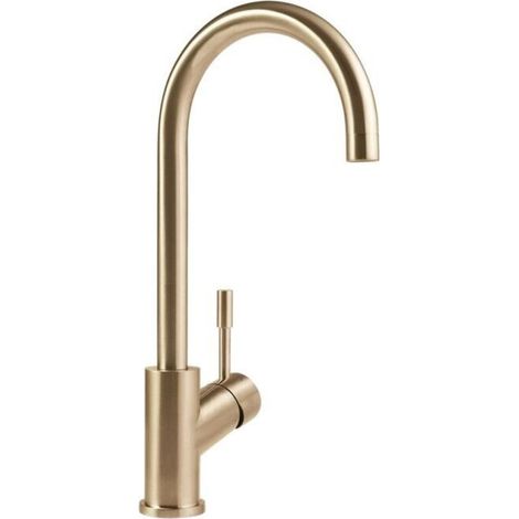 Robinet d'eau chaude et froide domestique finition or rose brossé - convient pour salles de bains, lavabos, etc. - 1 pièce, or (1/5)
