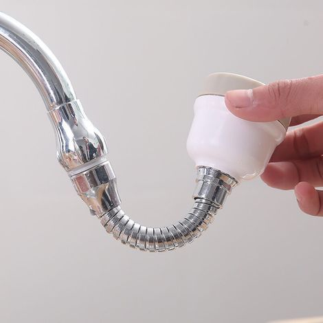 Economie D'Eau Embout De Filtre,Tête De Robinet De Cuisine Mobile 360 Degrés,3 Modes Réglable Douche Tête Filtre Pulvérisateur Pour Cuisine Salle De Bain (Allonger).. (1/3)