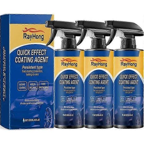 Spray de revêtement pour voitures neuves 2025, agent de revêtement multifonctionnel 3 en 1 à effet rapide, format : 3 pièces (1/4)