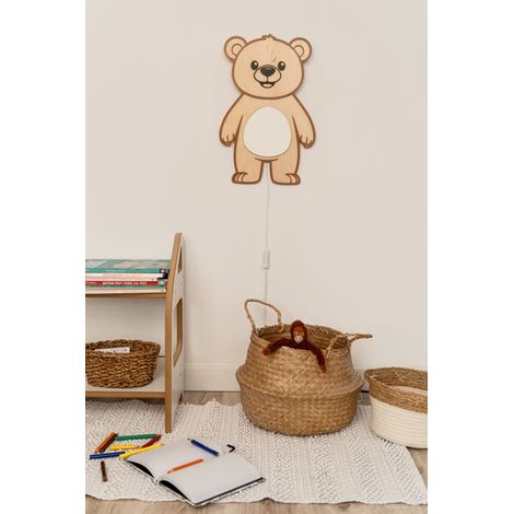 Teddybär-Lampe aus Holz fürs Kinderzimmer – Nachttischlampe für Kinder – tupti.lights (1/5)