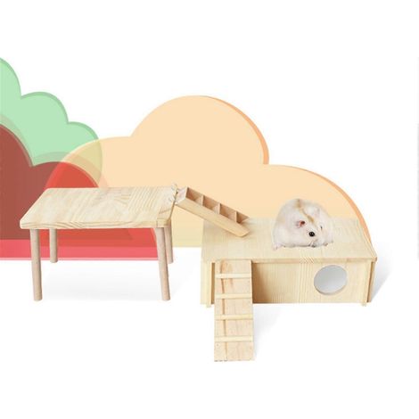 Plateforme rectangulaire en bois avec piliers, support en bois pour aire de jeux pour oiseaux de compagnie (1/4)
