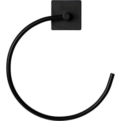 Anneaux Porte Serviette Adhésif "Fixeo" 20cm Noir