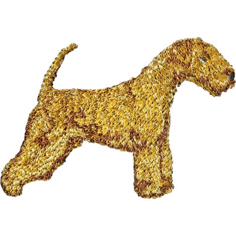 Lakeland Terrier: parche con forma de perro, parche bordado, decoración única para mochilas de Art-Dog (1/3)