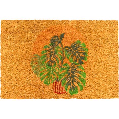 Zerbino in fibra di cocco, con motivo botanico, 60x40 cm (1/5)