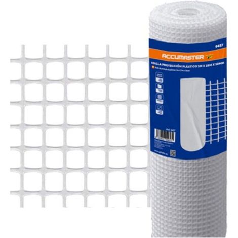 Weiße Schutznetzrolle aus Kunststoff, 1 m x 25 m – 1 m x 25 m x 20 mm