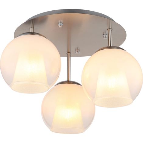 Globo - plafón - BARRY - acero - vidrio - Ø 41cm - E27 -