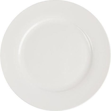 Assiettes Rondes en Céramique Blanche 270 mm à Bord Large Lumina - Lot de 4 (1/5)