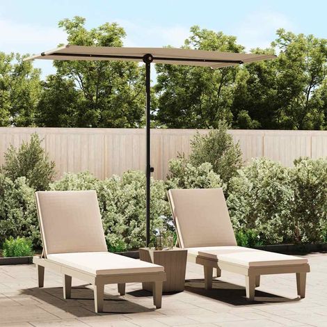 vidaXL Sombrilla de jardín con palo de aluminio tape 180x110 cm (1/5)